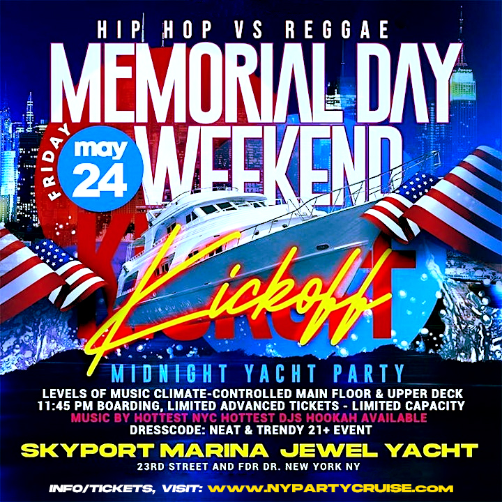 Hip-Hop vs Reggae: Friday Cruise -NYPartyCruise.com