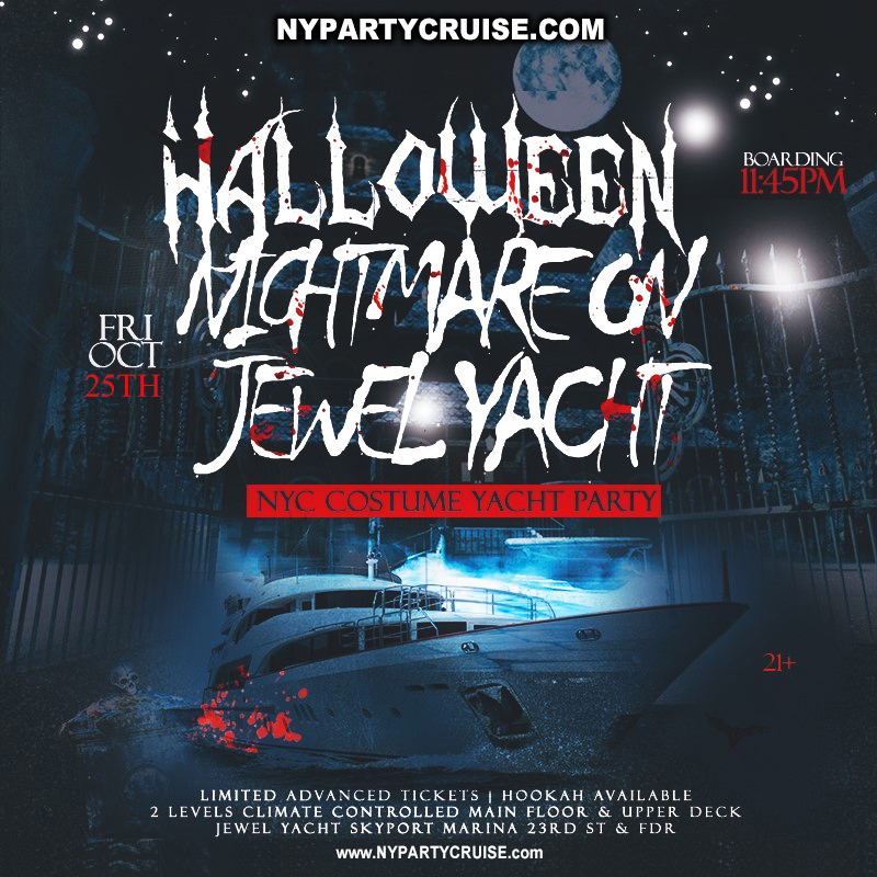 Halloween Nightmare on the Jewel Yacht: Friday Cruise -NYPartyCruise.com