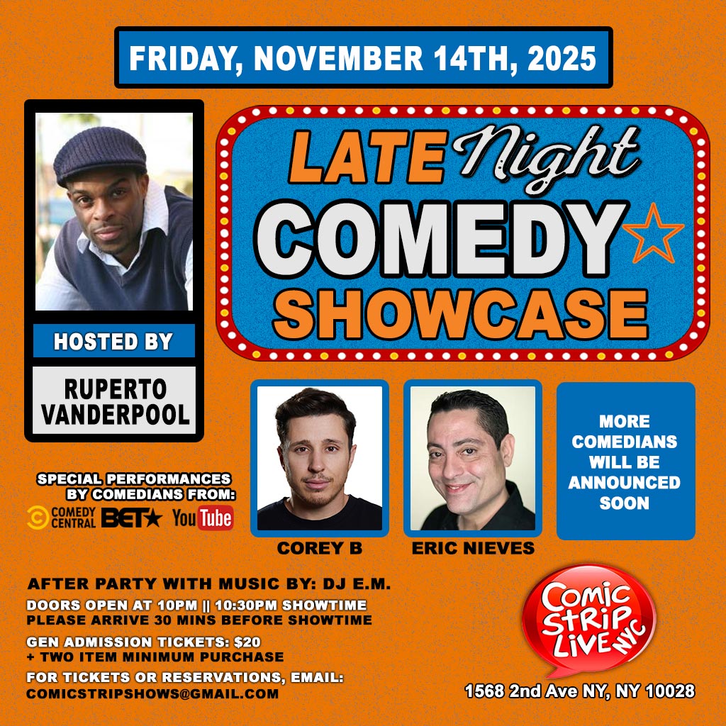 Late Night Conedy Showcase @ Comic Strip Live - NYPartyCruise.com Late Night Conedy Showcase @ Comic Strip Live - NYPartyCruise.com